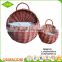 Custom fashion new natural handmade wicker hanging flower basket wholesale decorated your garden