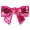 cheap hot pink christmas hair accessories sequin hair bow