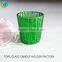 Cute decorative glass candle containers beautiful red glass jar candle for home decoration