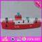 2016 new design funny wooden toy boats for toddlers W04F004