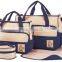 Wholesale Durable 5pc Set Baby Diaper Bag with Polyester