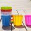 fancy tall & deep plastic flower pot