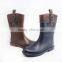 mid-tube style women flat shoes pvc rain boots