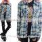 wholesale cheap quilted women Boyfriend England long loose Oversized Flannel plaid shirt tops and blouses 2015