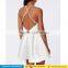 2016 sleeveless halter swing skater ladies white graduation evening party dresses in guangzhou