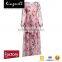 2017 Custom digital printed long dress silk chiffon fabric new style