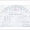 China Kearing plastic small round accurate 6 inch military protractor