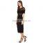 Simple Long Dress Black Lace Dress Patterns Party Dress for Fat Women