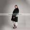 Myfur Wholesale Black Winter Warm Raccoon Fur Hood Knitted Fur Jacket For Women