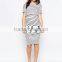New Fashion Elegant Dress Short Sleeve High Quality Stripe Knitted Maternity Clothes
