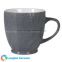 19oz Custom cable knit embossed color glaze ceramic coffee mug