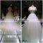 Off Shoulder A Line And Back Deep V Neck Lace Up Wedding Dress Big Train Wedding Gown