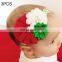 3 PCS Christmas Decoration Baby Child Chiffon Flower Headband Felt craft, Christmas decoration, felt ornaments christmas