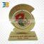 High quality custom design 24k gold plating Vietnam metal trophy cup