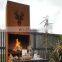 Freestanding Corten Steel Metal Outdoor Garden fireplace