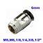 10pcs a lot 6mm M5 1/8 1/4 3/8 1/2 inch BSP straight pneumatic pu hose tube air valve fitting POC Round solenoid valve connector