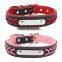 Stainless Steel Iron Pet Woven Collar Leather Leash Training Dog Rope Pet Neck Chain Pet Supplies