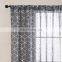 Luxury White Sheer Foil Print Voile Curtains for Living Room Rod pocket 2 Panels