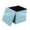 RTS Factory Wholesale Modern square PVC leather folded storage ottoman