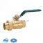 DN25 1 inch 2 Way Full Port 300 WOG NPT Threaded Brass Lockable Ball Valve with Lever Handle