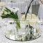 glass mirror candle plate for wedding or anniversary table mirror