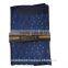 Dark Blue Pairsley Custom Pocket Square, Manufactoring Hankercheif,