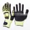 HPPE Sandy Nitrile Coated Oilfield Cut Resistant Anti Vireration Shock TPR Impact Gloves Mechanic Glove