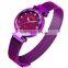 2020 New Hot Sale luxury watch Skmei Q022 316 stainless steel case crystal watches for women magnet buckle wristwatches