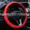 Autoaby Universal 38cm Steering Wheel Cover Bling Rhinestones Crystal Car Handcraft Steering Wheel Covers Soft Leather