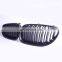 5 series E60 E61 front grille for BMW Matt black double slat line grill ABS material kidney grill for BMW E60 2004-2009
