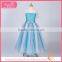 1-9 years baby girl movie formal dress and snowflake fabric for elsa