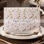 2016 Hot Sale Elegant Flower White Pocket Laser Cut Wedding Invitation Card