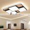 New LED White Square Ceiling Lamp for Living Room Bedroom Modern Circle Rings Chandelier