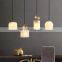 Vintage Retro Single Head Shape Light Single Chandelier Creatives Lighting Marble Hanging LED Lamps
