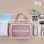 Custom Logo Travel Transparent Vinyl Waterproof Beach Zipper Cosmetic Bag Pouch TSA Clear TPU PVC Toiletry Bag With Handle