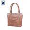 Matching Stitching Vintage Style High Quality Swiss Cotton Lining Women Genuine Leather Handbag at Wholesale Price