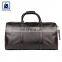 Fashion Style Polyester Lining Material and Nickle Fittings Unique Design Travel Genuine Leather Duffel Bag for Men