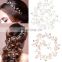 Bridal Hair Jewelry Crown Headpiece Pearl Crystal Leaf Bride Tiaras Wedding Vine Hair Accessories headdress Headbands Headdress