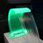 Factory Acrylic Transparent Pool Waterfall Led Light Water Fountain Sheer Descent For Spa And Massage