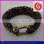 fashion gold clasp paracord bracelet weaves style for sportman