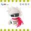 2015 New Product White Cool Doll Wearing Pink Scarf Plush Soft Dolls Toys for Baby