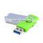 Bulk Cheap 1gb Metal Swivel USB Flash drive custom with logo