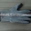 cheap cut resistant gloves 10 gauge gray cotton yarn black latex coated work hand gloves with wrinkle