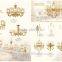 Europe royal Style Classical full Copper Baccarat luxury decorative light Chandelier For hotel light 6 heads 265-6H