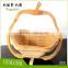 Natural bamboo custom design folding fruit basket