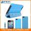 Set Screen Protector And Case For Iphone 5 , Black Hexagon Pattern Smart PU Case Cover