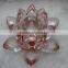 Factory directly sale fantastic excellent crystal material 100mm crystal candle holder paint red color for hot sale