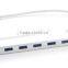 Aluminum 7-Port USB 3.0 SuperSpeed Hub with 5V/4A Power Adapter with LED Indicators