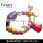 2016 Fashion new design cross charm wooden stone beads bracelet jewelry for young girl