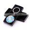 Crystal keychain wholesale vintage oval metal keychain , crysatl metal keyring